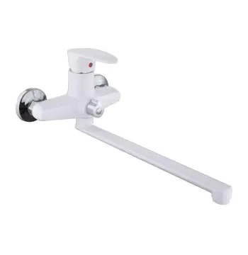 Змішувач для ванни Plamix Cezar-006 Euro білий без шланга, лійки та кронштейна (PM0735)