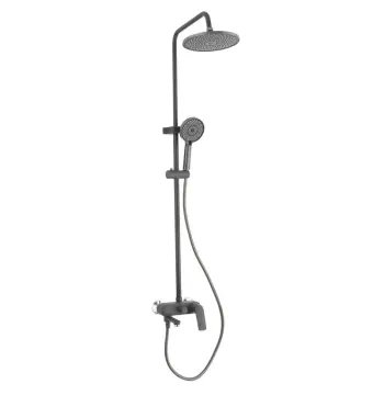 Душова колона зі змішувачем Plamix Lucas-008-J графітова з ABS-пластику (PM6103)
