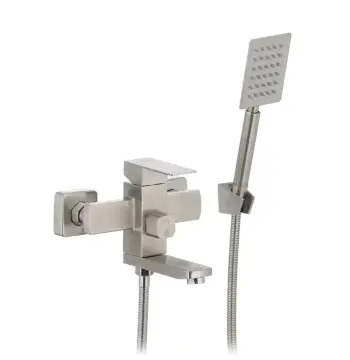 Смеситель для ванны MIXXUS KUB-009 из нержавеющей стали с коротким изливом (SS0031)