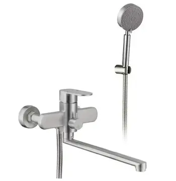 Смеситель для ванны Mixxus AVA-006 из нержавеющей стали с длинным изливом (SS0037)