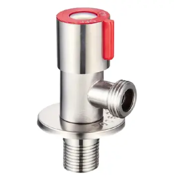 Кран для підключення сантехприладів MIXXUS VAL-02-1/2x1/2 з нерж. сталі SUS304 (Колір червоний) (SS0049)