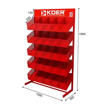 Стенд виставковий для фітінгу Koer 25 комірок (1000*350*1900) (ST5654)