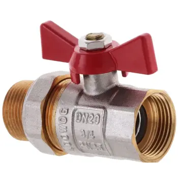 Кран з американкою 3/4" прямий WATERPRO червоний (WP0152)