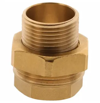 Сгон американка прямой (латунь) Waterpro WP701-15-WN - 1/2" (без никеля) (WP3322)