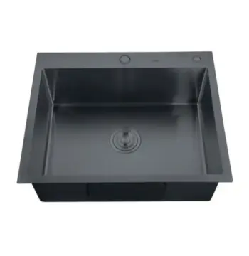 Мийка Zerix ZH5045B-215 (3.0/1.0) PVD-Black з диспенсером та сушаркою для посуду (ZM5557)