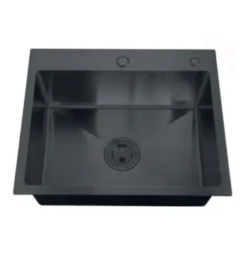 Мийка Zerix ZH5050B-215 (3.0/1.0) PVD-Black з диспенсером та сушаркою для посуду (ZM5559)