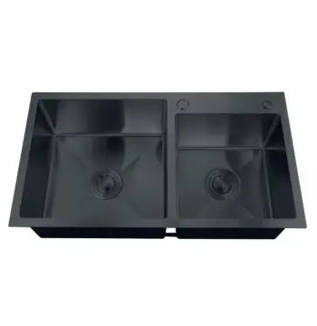 Мийка з диспенсером та сушаркою для посуду Zerix ZH7843DB-215 (3.0/1.0) PVD-Black (ZM5571)