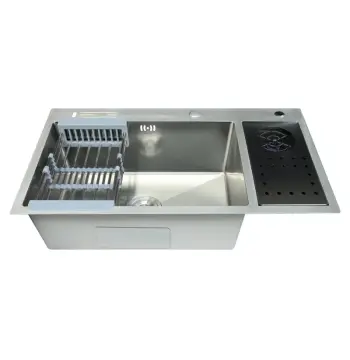 Мийка для кухні з нерж. сталі ZERIX ZH8245-SET-08 MICRO DECOR SS COLOR (колір нержавійка) (ZM5593)