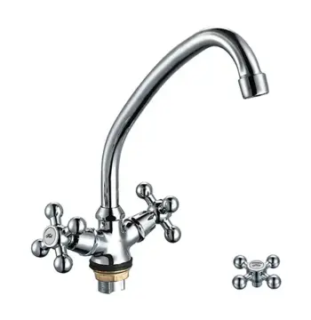 Високий змішувач для кухні Zerix TZH 756 хром двохвентильний (ZX0096)