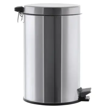 Відро для сміття кругле ZERIX LR-703 CHROME 12 л (колір хром глянець) (ZX2720)