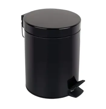 Відро для сміття кругле ZERIX STRONG-MB0103 BLACK 3 л (колір чорний) (ZX4623)