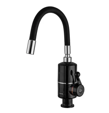 Водонагрівач 3,3 kW проточний ZERIX ELW06-EF-2BLACK (ELW06-EF-B BLACK) з індик. темп., рефлекторний вилив, на мийку (колір чорний) (ZX5033)