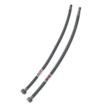 Гнучке підведення Zerix ZHN-02-F1/2"xM10-100 (нейлонове обплетення, гайки нерж) (пара) (ZX5160)
