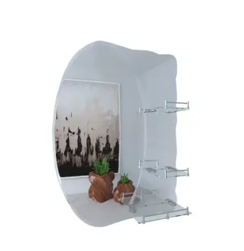 Дзеркало настінне ZERIX SOLO MOZ01-48x68x10 асиметричне з 3-ма полицями (ZX5624)