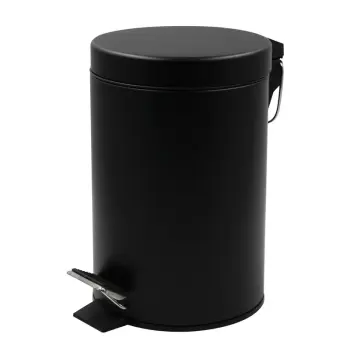 Відро для сміття кругле ZERIX SOLO-TC0103 BLACK 3 л (колір чорний) (ZX5896)
