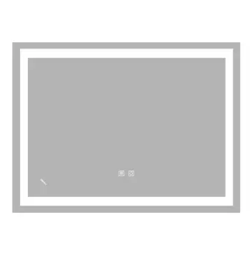 Зеркало ZERIX KUBIX MR03-80x60-REVERSE с LED Touch, Anti-fog, димером, рег. яркости (ZX6053)