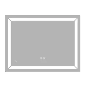 Зеркало ZERIX KUBIX MR04-80x60-REVERSE с LED Touch, Anti-fog, димером, рег. яркости (ZX6054)