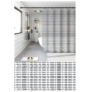 Шторка для ванної ZERIX SCP-013-240x200 з PEVA (поліетиленвінілацетату) (Візерунок "Клітина" сіра) (ZX6086)