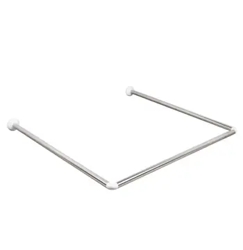 Штанга для шторки П-подібна універсальна ZERIX CRS-U-90x90x90 90x90x90cm, 90x180cm, 270cm (нержавіюча сталь) (ZX6103)