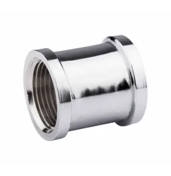 Муфта рівнопрохідна Thermo Alliance Forte SF356H15 латунна хромована 1/2" ВВ (SF356H15)