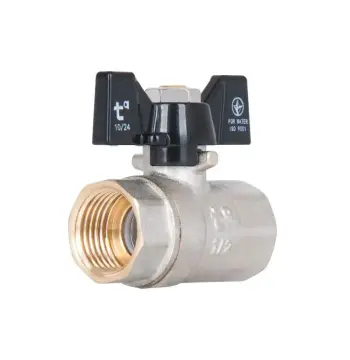 Кран кульовий Thermo Alliance Base SD602W15 латунний 1/2" ВР для води з ручкою-метеликом (SD602W15)