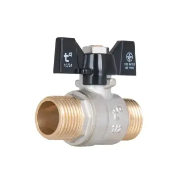 Кран кульовий Thermo Alliance Base SD606W15 латунний 1/2" ЗЗ для води з ручкою-метеликом (SD606W15)