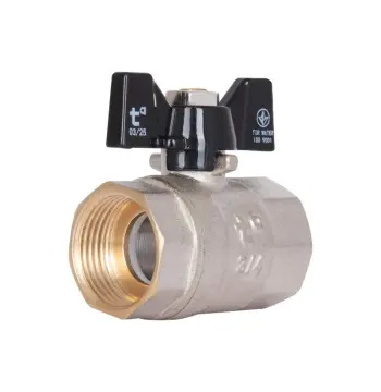 Кран кульовий Thermo Alliance Base SD602W20 латунний для води 3/4" ВР з ручкою-метеликом (SD602W20)