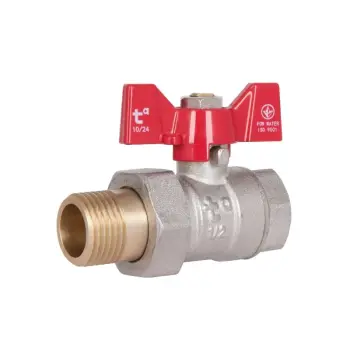 Кран кульовий Thermo Alliance Standart SD220W15 латунний прямий з американкою 1/2" ВЗ (SD220W15)