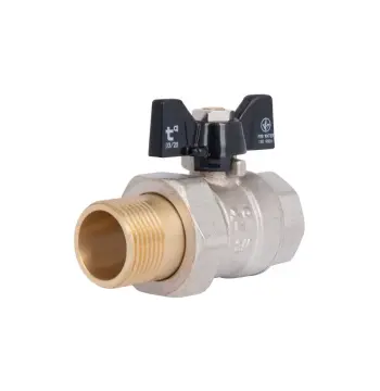Кран кульовий Thermo Alliance Base SD221W20 латунний прямий з американкою 3/4" ВЗ (SD221W20)