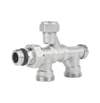 Кран радіаторний комбінований Icma 1/2" х3/4", нижнє підключення №877
