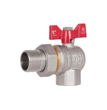 Кран кульовий кутовий Thermo Alliance Standart SD222W20 латунний з накидною гайкою 3/4" ВЗ (SD222W20)