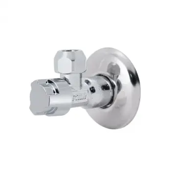 Кран приладовий буксовий Icma №520 10х1/2" латунний хромований кутовий (90520AC07)