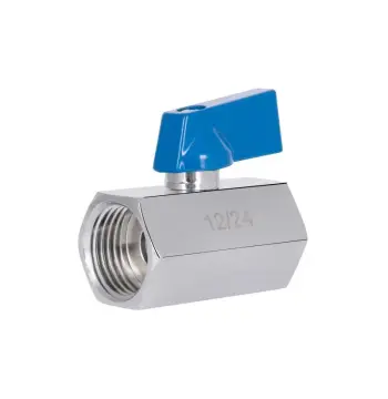 Кран кульовий Thermo Alliance Standart "Mini" SD187W15 латунний прямий 1/2" ВР з ручкою-важелем (SD187W15)