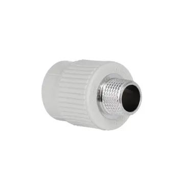 Муфта PPR Blue Ocean 25х1/2" сіра з зовнішньою латунною різьбою (BOEAXX2501XXX)