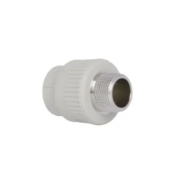 Муфта PPR Blue Ocean 25х3/4" сіра з зовнішньою латунною різьбою (BOEAXX2502XXX)