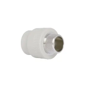 Муфта PPR Blue Ocean 32х1" сіра з латунною зовнішньою різьбою (BOEAXX3203XXX)