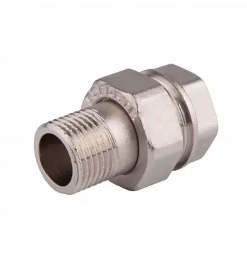 Згін-американка Thermo Alliance Forte SF190W15 прямий 1/2" ВЗ латунний нікельований (SF190W15)