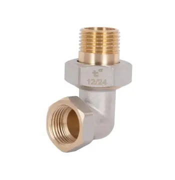 Кутовий згін-американка Thermo Alliance Base SD191W15 латунний нікельований 1/2" ВЗ (SD191W15)