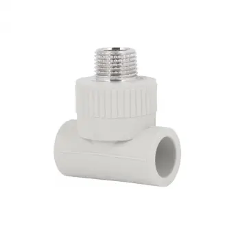 Трійник PPR Blue Ocean 20х1/2х20 20х1/2"х20 сірий з латунною зовнішньою різьбою (BOETTX2001XXX)
