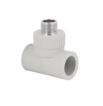 Трійник PPR Blue Ocean 25х1/2х25 25х1/2"х25 сірий з латунною зовнішньою різьбою (BOETTX2501XXX)