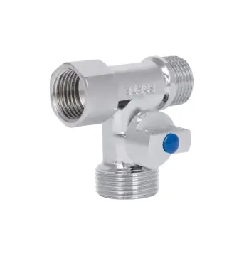 Кран приладовий кульовий Thermo Alliance 1/2х3/4х1/2 Forte 1/2"х3/4"х1/2" латунний хромований трійниковий (SF186W152015)