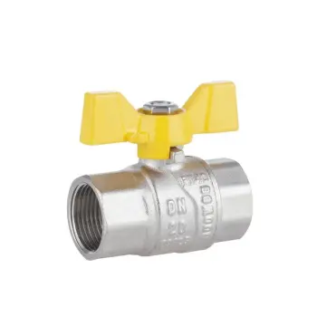 Кран кульовий Thermo Alliance Forte SF602G20 латунний газовий 3/4" ВР з ручкою-метеликом (SF602G20)