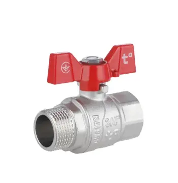 Кран кульовий Thermo Alliance Forte SF607W20 латунний 3/4" ВЗ для води з ручкою-метеликом (SF607W20)