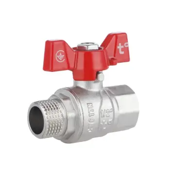 Кран кульовий Thermo Alliance Forte SF607W15 латунний 1/2" ВЗ для води з ручкою-метеликом (SF607W15)