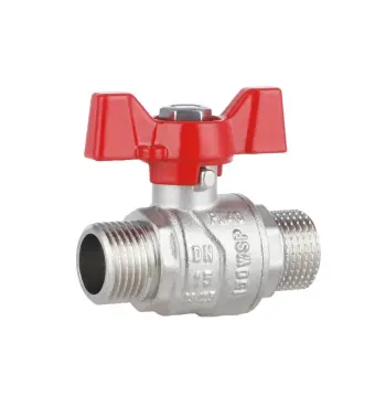 Кран кульовий Thermo Alliance Forte SF606W15 латунний для води 1/2" ЗЗ з ручкою-метеликом (SF606W15)