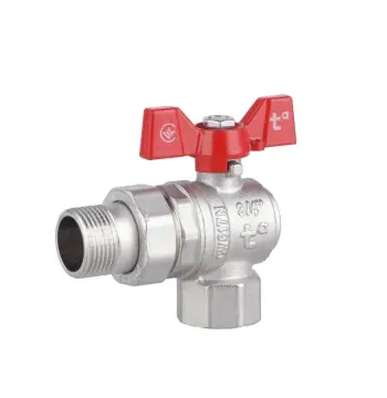 Кран кульовий Thermo Alliance Forte SF221W20 латунний кутовий з американкою 3/4 (SF221W20)