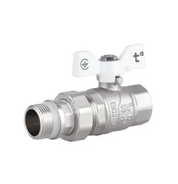Кран кульовий Thermo Alliance Forte SF222W20 латунний прямий з американкою 3/4" та системою антипротікання (SF222W20)