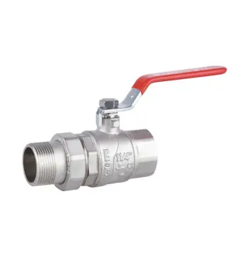 Кран кульовий Thermo Alliance Forte SF220W32 латунний нікельований прямий 1 1/4" з американкою (SF220W32)