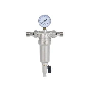 Самопромивний фільтр Thermo Alliance Standart SF127W15 латунний тонкого очищення 100 мкм з манометром, 1/2 (SF127W15)
