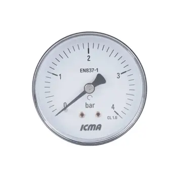 Манометр Icma 1/4" 0-4 бар, заднє підключення №243